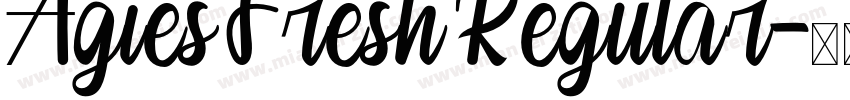 AgiesFresh Regular字体转换